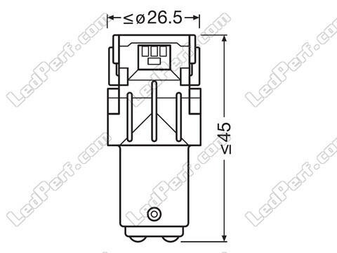 P21/5W Red LED bulbs Osram LEDriving® SL - BAY15d