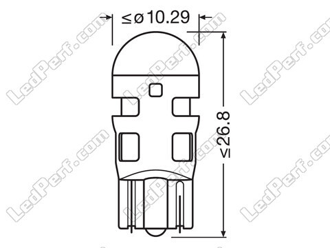 W5W Red LED bulbs Osram LEDriving® SL - T10