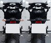 Comparative before and after installation Dynamic LED turn signals + brake lights for Aprilia Mana 850 GT