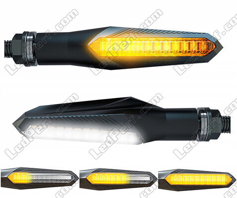 2-in-1 dynamic LED turn signals with integrated Daytime Running Light for Kymco Zing II 125