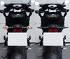 Comparative before and after installation Dynamic LED turn signals + brake lights for Moto-Guzzi V7 750