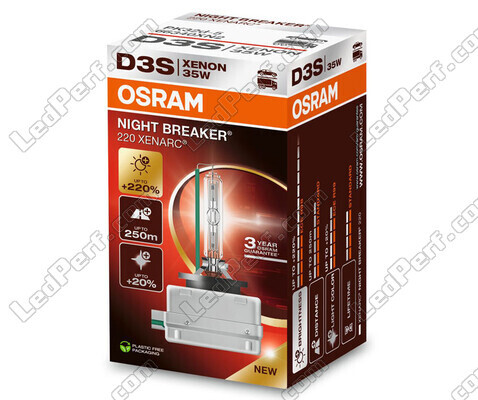 Osram D3S Night Breaker Xenarc 220 Osram Xenon Bulb + 220% - 66340XN2 in its packaging