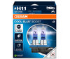 Bulbs H11 Osram Cool Blue Boost 5500K xenon effect ref: 62211CBB-2HB in packaging of 2 bulbs