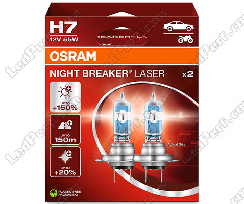 Pack of 2 Bulbs H7 Osram Night Breaker Laser + 150% - 64210NL-2HB