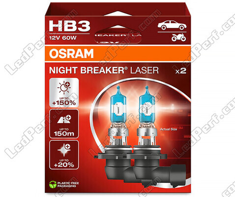 Pack of 2 Bulbs HB3 Osram Night Breaker Laser + 150% - 9005NL-2HB