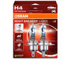 Pack of 2 Osram Night Breaker Laser +150% H4 bulbs  - 64193NL-2HB