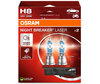 Pack of 2 Osram Night Breaker Laser +150% H8 bulbs  - 64212NL-2HB