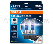 Pack of 2 Osram Cool Blue Boost  H11 bulbs - 5500K - 62211CBB-2HB